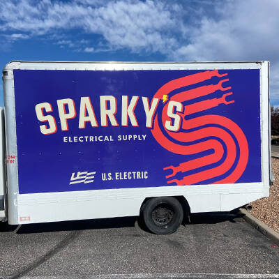 Large Truck Vinyl Vehicle Wrap - Sparky's