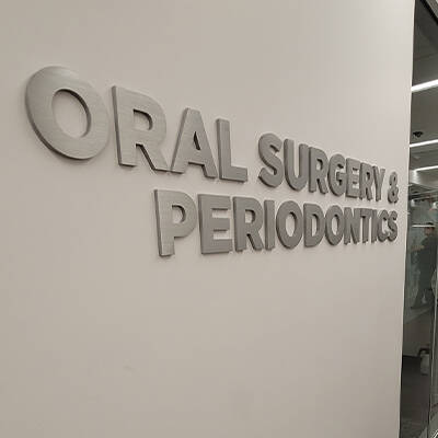 Dimensional Letters Flat Cut Aluminum - Touro College of Dental Medicine