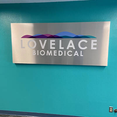 Folded ACM with Large Format Digital Print - Lovelace Biomedical