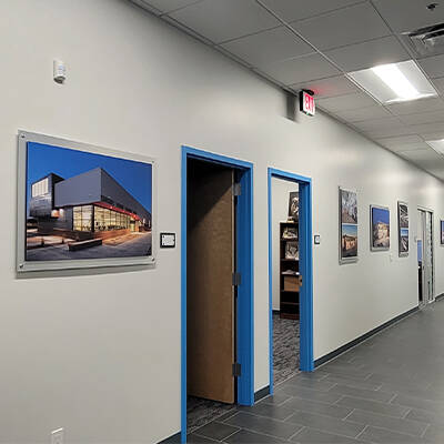 Digital Print on Aluminum with Standoffs - Weil Construction