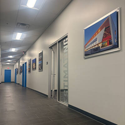 Digital Print on Aluminum with Standoffs - Weil Construction