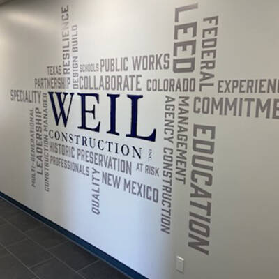Vinyl Wall Graphics - Weil Construction