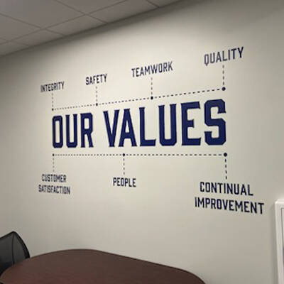 Vinyl Wall Graphics - Weil Construction