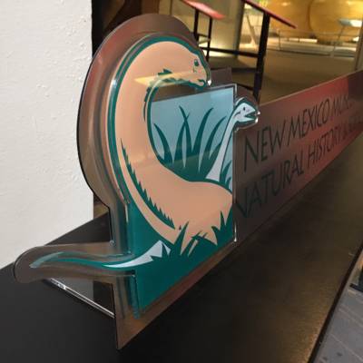 NM Museum of Natural History and Science Acrylic and Brushed Aluminum-composite Panel Sign