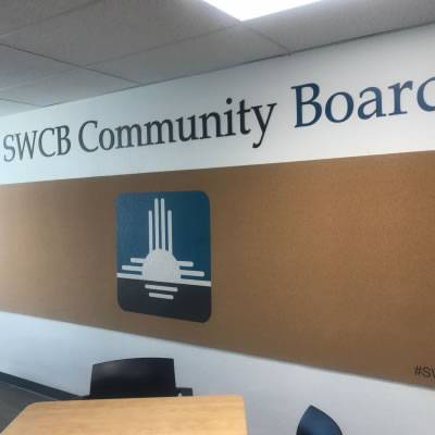 SW Capital Bank Custom-printed Cork Board and Contour-cut Lettering
