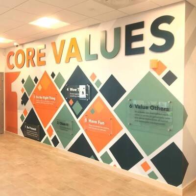 First Financial Credit Union Gator Wall Core Values